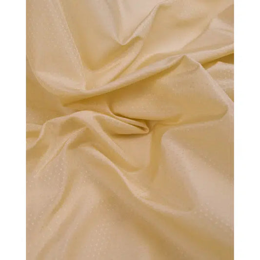 Silk Taffeta Fabric - Cream Birdsfoot – view 2 | Truro Fabrics