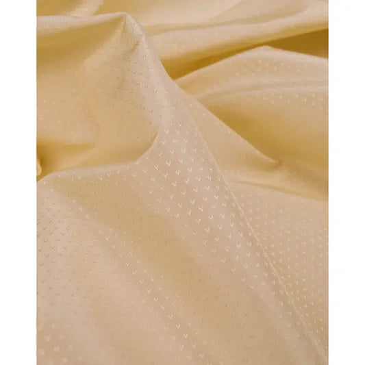 Silk Taffeta Fabric - Cream Birdsfoot | Truro Fabrics