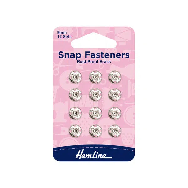 Snap Fasteners - Silver | Assorted Sizes | Truro Fabrics