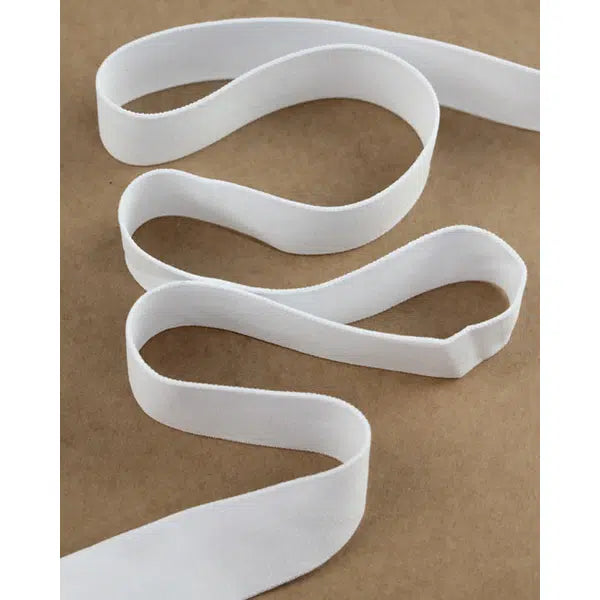 Soft Boxer Short Elastic - 32mm - White – view 2 | Truro Fabrics