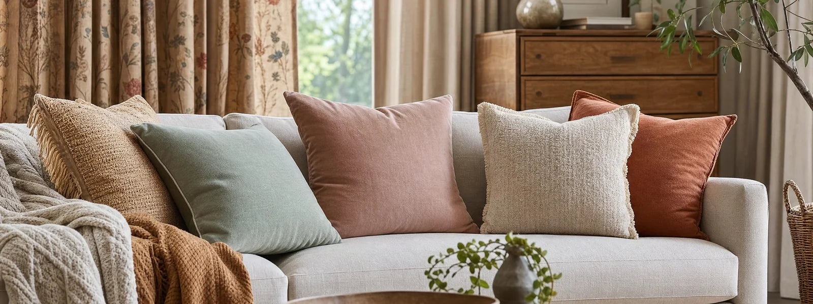 Soft furnishing fabric UK - cushions, curtains and throws from Truro Fabrics