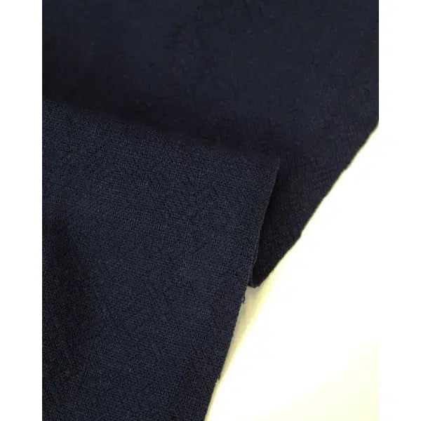 Stonewashed Linen & Viscose Fabric - Navy – view 3 | Truro Fabrics