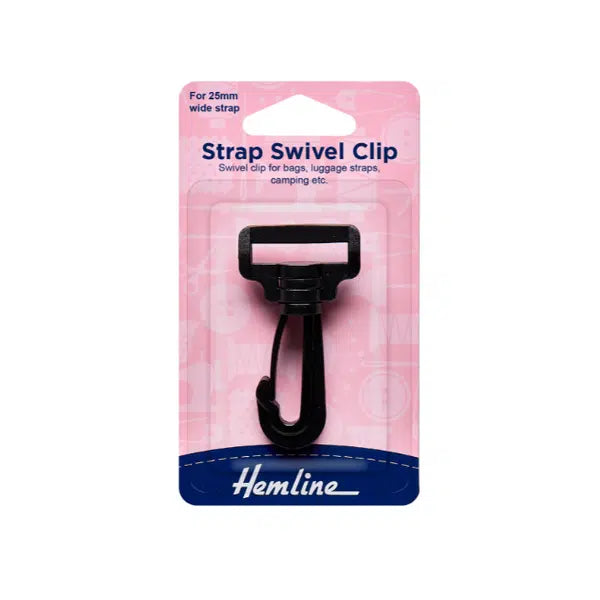 Strap Swivel Clip 25mm - Black | Truro Fabrics