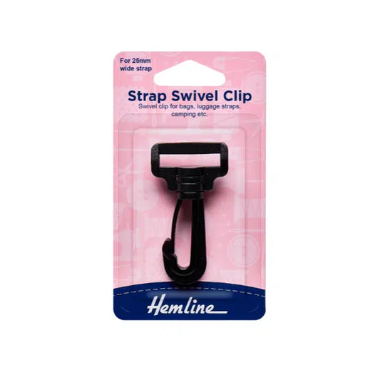 Strap Swivel Clip 25mm - Black | Truro Fabrics