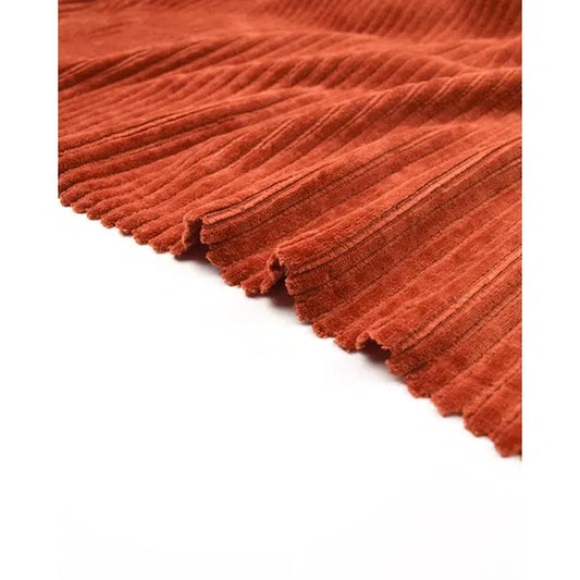 Stretch Cord Knit Fabric - Rust – view 2 | Truro Fabrics