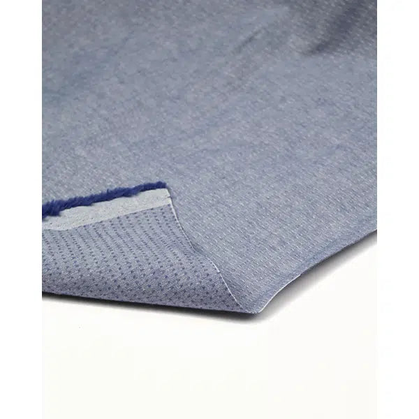 Stretch Cotton Dobby Fabric - Blue – view 3 | Truro Fabrics