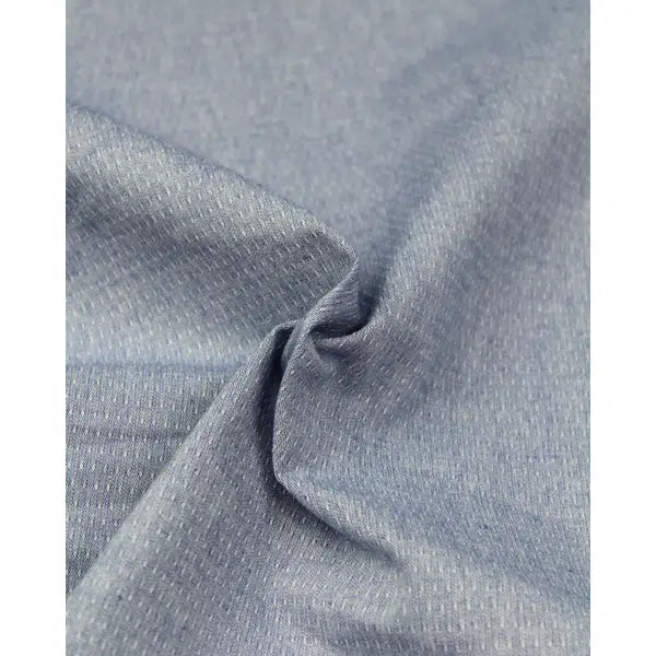 Stretch Cotton Dobby Fabric - Blue | Truro Fabrics