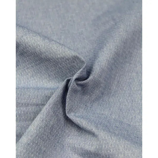 Stretch Cotton Dobby Fabric - Blue | Truro Fabrics
