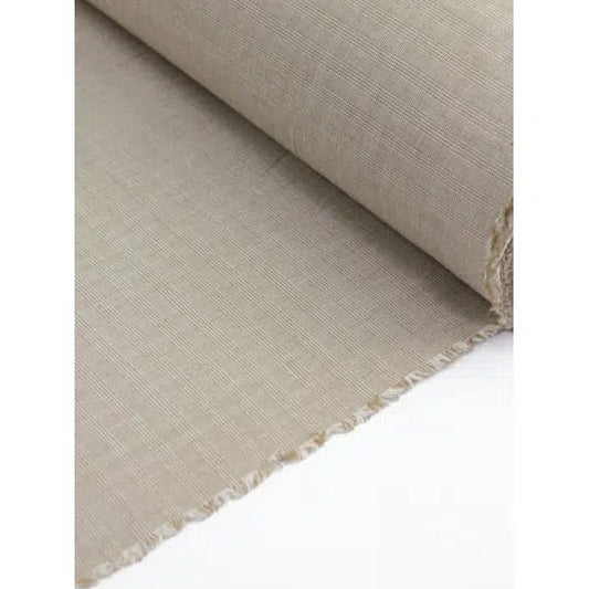Stretch Cotton Fabric - Petite Plaid Biscotti | Truro Fabrics