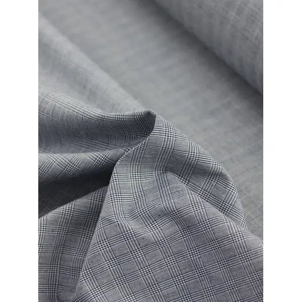 Stretch Cotton Fabric - Petite Plaid Huckleberry – view 3 | Truro Fabrics