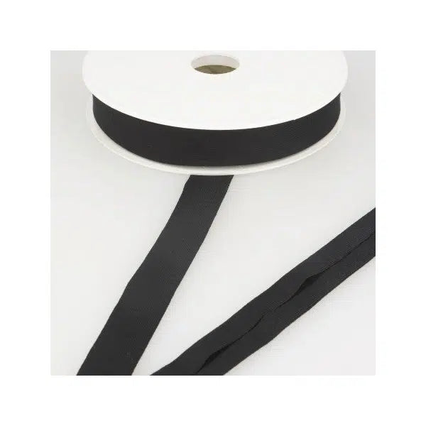 Stretch Jersey Bias - 20mm- Black | Truro Fabrics