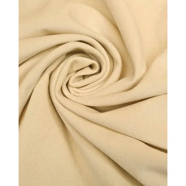Stretch Needlecord Fabric - Cream – view 2 | Truro Fabrics