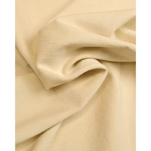 Stretch Needlecord Fabric - Cream | Truro Fabrics