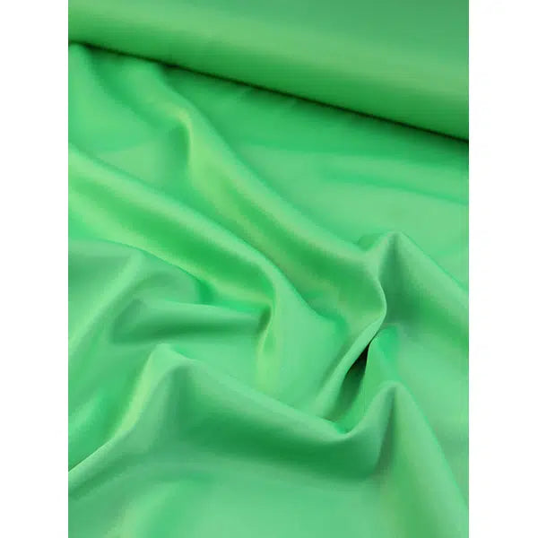 Stretch Rayon Satin Fabric - Kiwi Twist – view 3 | Truro Fabrics