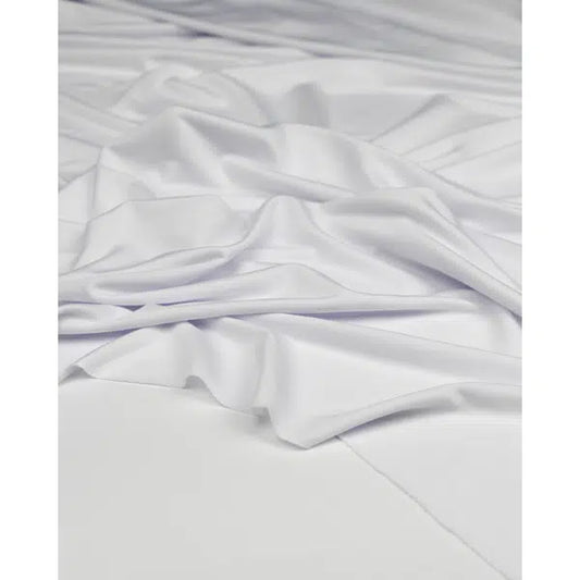 Stretch Tricot Lining Fabric - White | Truro Fabrics