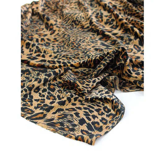 Stretch Velour Fabric - Leopard Print | Truro Fabrics