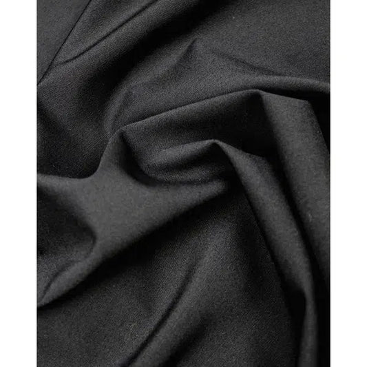 Stretch Wool Suiting Fabric - Black – view 2 | Truro Fabrics