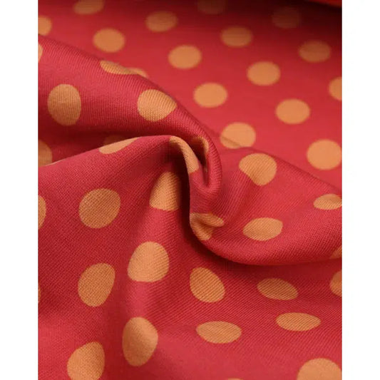 Sweatshirt Fleece Fabric - Penny Polka Marmalade – view 2 | Truro Fabrics
