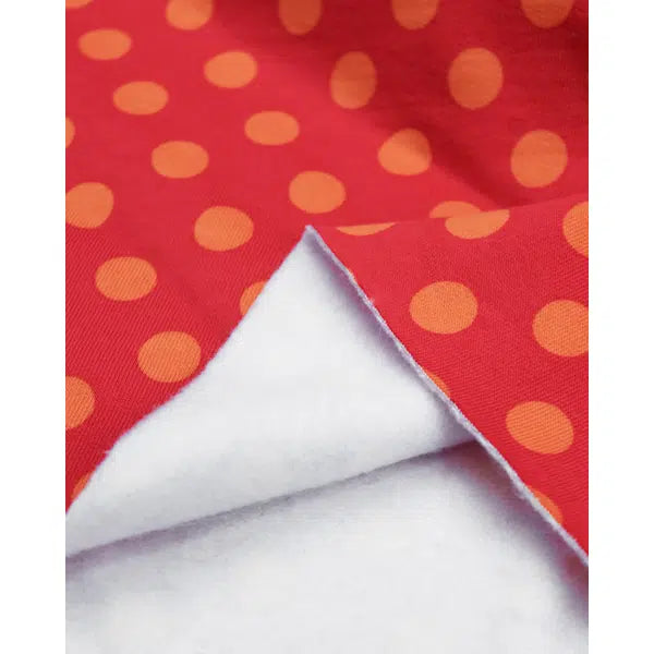 Sweatshirt Fleece Fabric - Penny Polka Marmalade – view 3 | Truro Fabrics