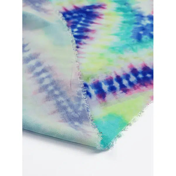 Tie-Dye Viscose Crepe Fabric - Blue Crush – view 5 | Truro Fabrics