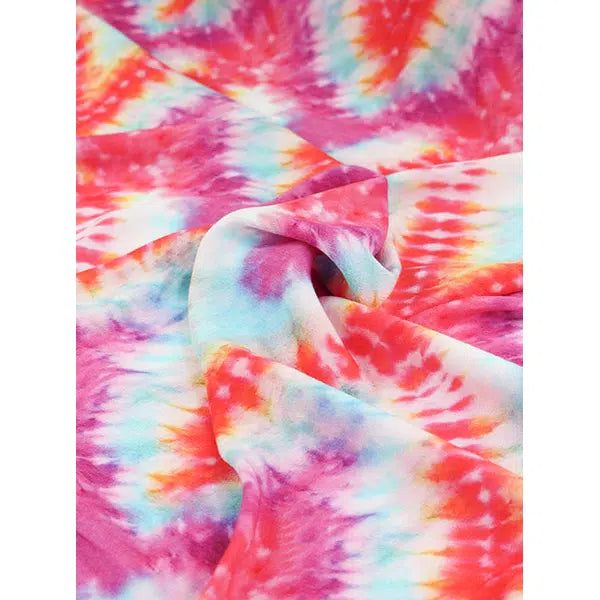 Tie-Dye Viscose Crepe Fabric - Fruit Punch – view 4 | Truro Fabrics