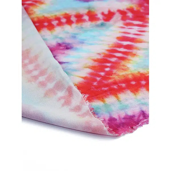 Tie-Dye Viscose Crepe Fabric - Fruit Punch – view 5 | Truro Fabrics