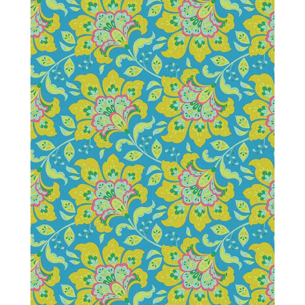 Tilda Patchwork Cotton Fabric - Bloomsville - Flowermarket Sky | Truro Fabrics