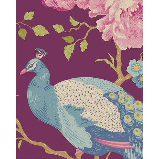 Tilda Patchwork Cotton Fabric - Chic Escape - Peacock Tree Grape – view 2 | Truro Fabrics