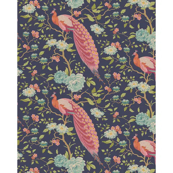 Tilda Patchwork Cotton Fabric - Chic Escape - Peacock Tree Navy | Truro Fabrics