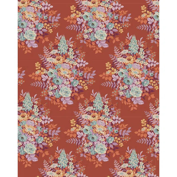 Tilda Patchwork Cotton Fabric - Chic Escape - Whimsy Flower Ginger – view 2 | Truro Fabrics