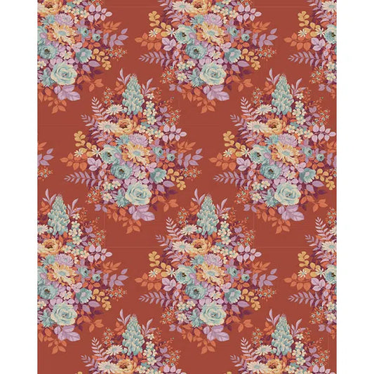 Tilda Patchwork Cotton Fabric - Chic Escape - Whimsy Flower Ginger – view 2 | Truro Fabrics