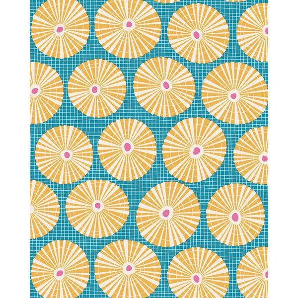 Tilda Patchwork Cotton Fabric - Cotton Beach - Limpet Shell Teal | Truro Fabrics
