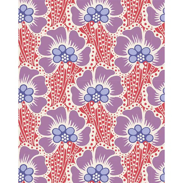 Tilda Patchwork Cotton Fabric - Cotton Beach - Ocean Flower Coral | Truro Fabrics