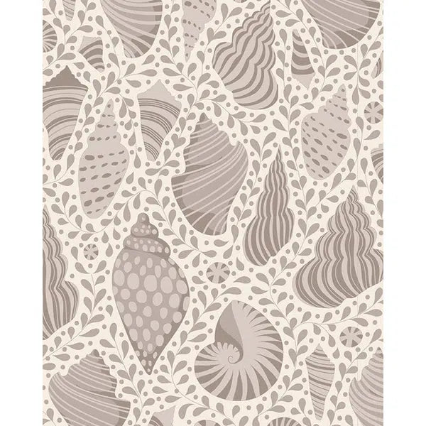 Tilda Patchwork Cotton Fabric - Cotton Beach - Shells Grey | Truro Fabrics