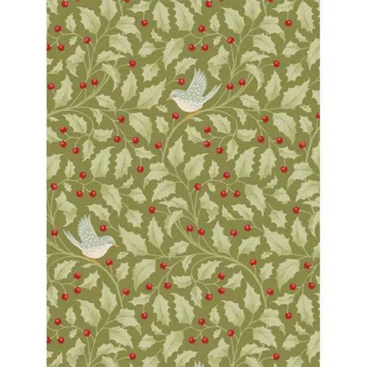 Tilda Patchwork Cotton Fabric - Merry Little Christmas - Holly Moss | Truro Fabrics