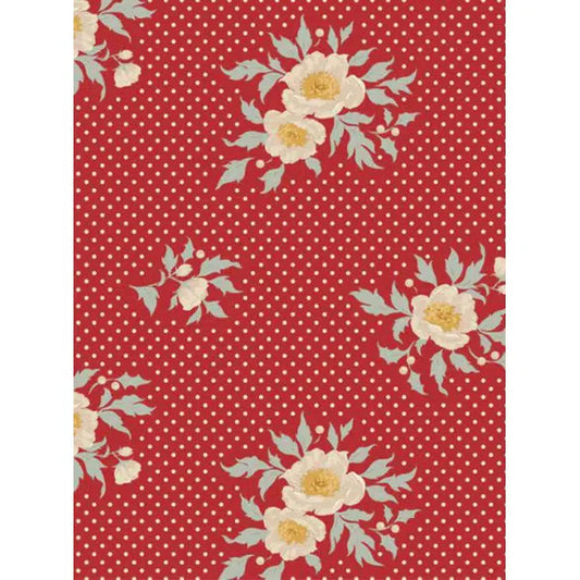 Tilda Patchwork Cotton Fabric - Merry Little Christmas - Joy Red | Truro Fabrics