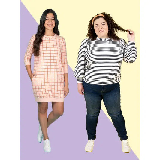Tilly and the Buttons Sewing Pattern - Billie Sweatshirt & Dress | Truro Fabrics