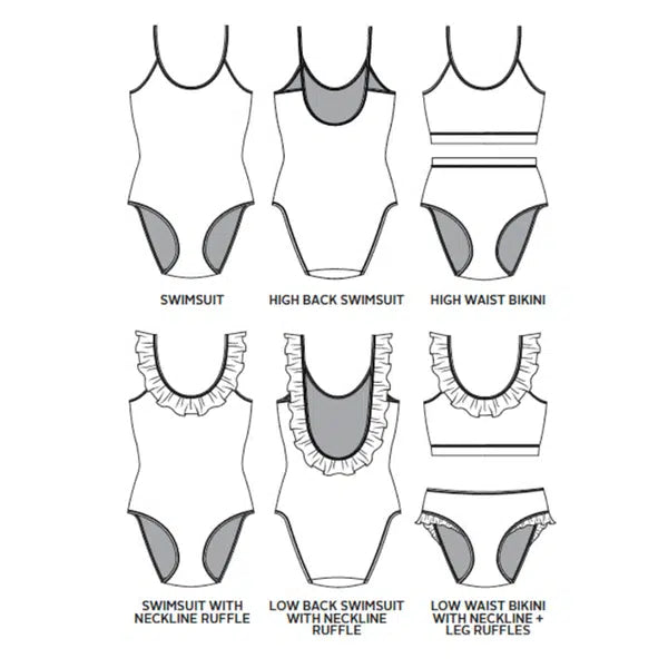 Tilly and the Buttons Sewing Pattern - Coralie Swimsuit & Bikini – view 9 | Truro Fabrics