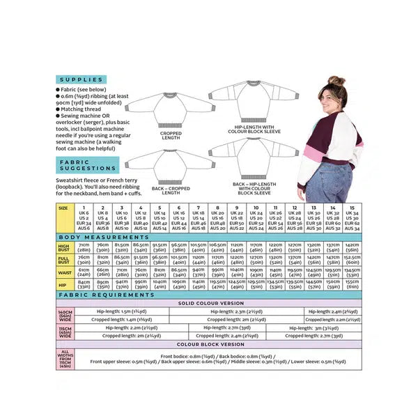 Tilly and the Buttons Sewing Pattern - Drew Sweatshirt – view 4 | Truro Fabrics