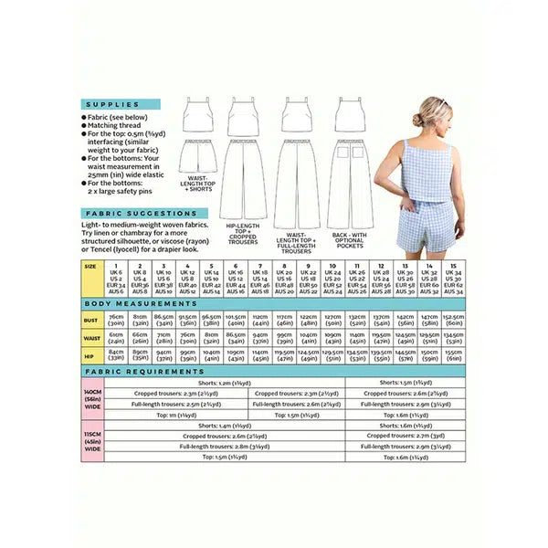 Tilly and the Buttons Sewing Pattern - Esti Co Ord – view 3 | Truro Fabrics
