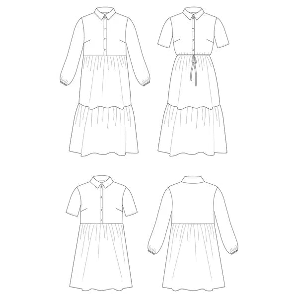 Tilly and the Buttons Sewing Pattern - Lyra Shirt Dress – view 3 | Truro Fabrics