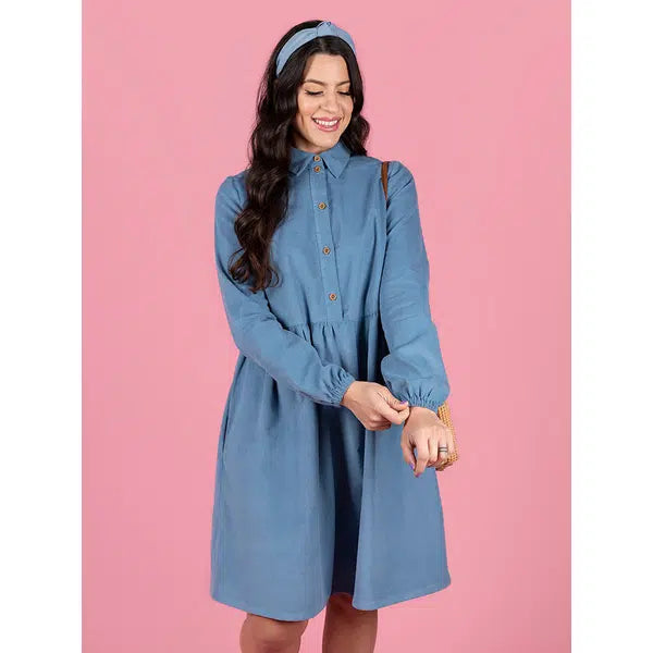 Tilly and the Buttons Sewing Pattern - Lyra Shirt Dress – view 6 | Truro Fabrics