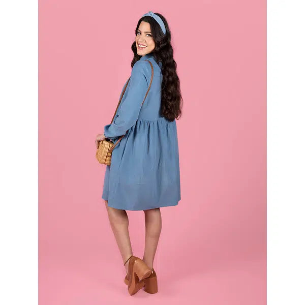 Tilly and the Buttons Sewing Pattern - Lyra Shirt Dress – view 7 | Truro Fabrics