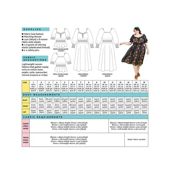 Tilly and the Buttons Sewing Pattern - Mabel Dress & Blouse