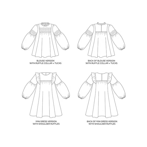 Tilly and the Buttons Sewing Pattern - Marnie Blouse & Mini Dress – view 4 | Truro Fabrics