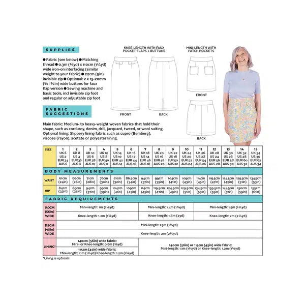 Tilly and the Buttons Sewing Pattern - Ramona Skirt – view 3 | Truro Fabrics