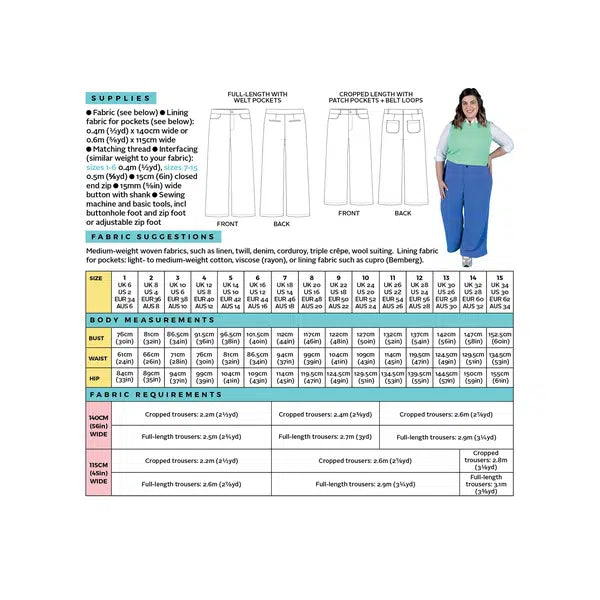 Tilly and the Buttons Sewing Pattern - Thea Trousers