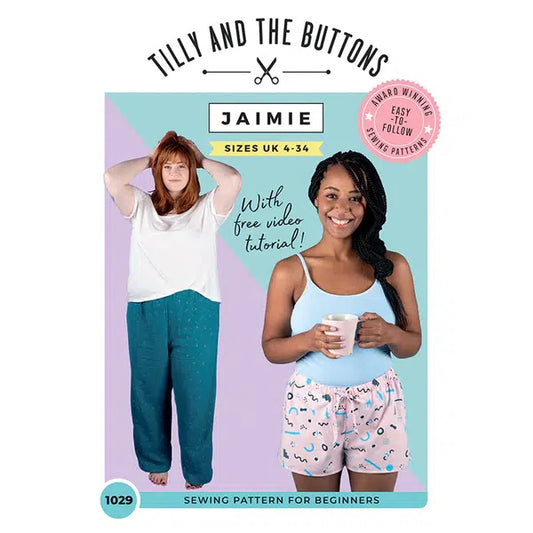 Tilly & The Buttons Sewing Pattern - Jaimie Pyjama Bottoms – view 2 | Truro Fabrics