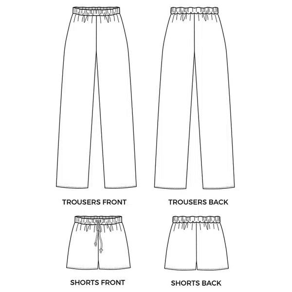 Tilly & The Buttons Sewing Pattern - Jaimie Pyjama Bottoms – view 4 | Truro Fabrics