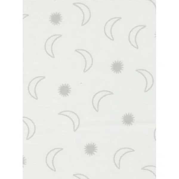 To The Moon And Back - Patchwork Cotton Fabric - Celestial - Dove | Truro Fabrics